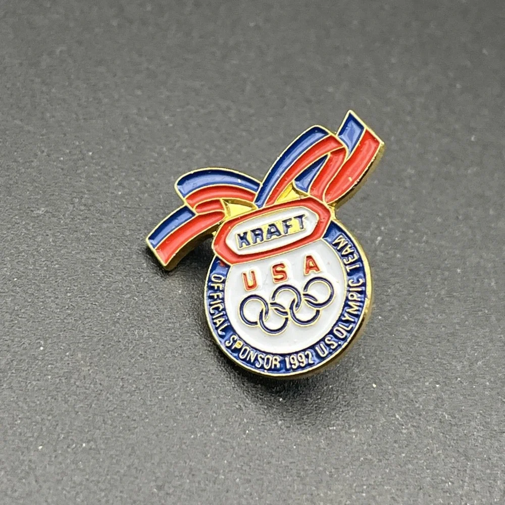 Kraft Foods Olympic Games Team USA Sponsor‎ Medal Ribbon Lapel Hat Pin